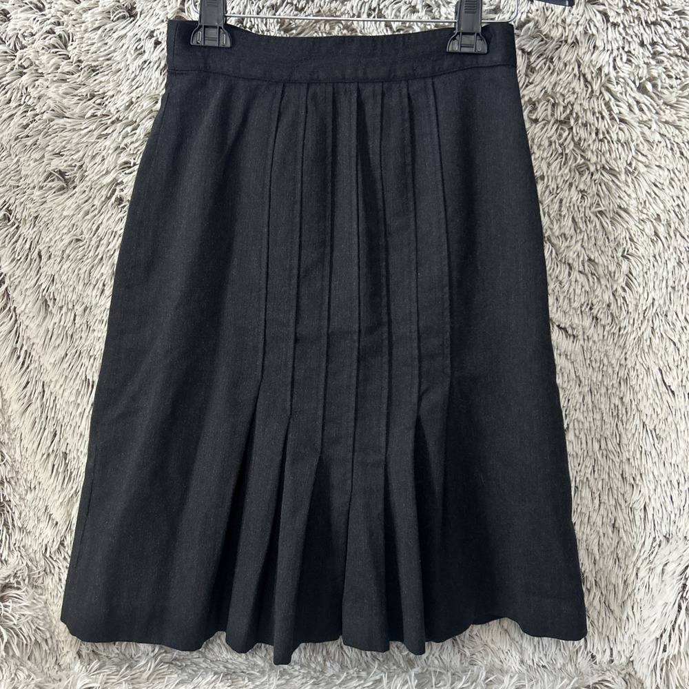 Vintage Bruestle Wool A Line Pleated Skirt Germany Old‎ Money Academia Hertitage
